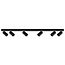 LioLights ERIS 6-spot wall or ceiling lamp 120cm GU10 black