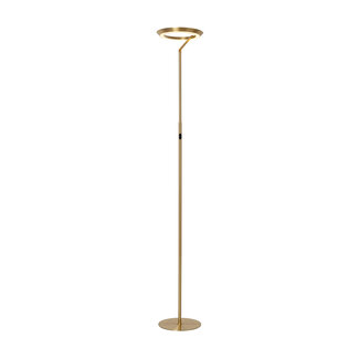 Lucide CELESTE - Vloerlamp - Ø 28 cm - LED Dimb. - 1x21W 2700K - Mat Goud / Messing