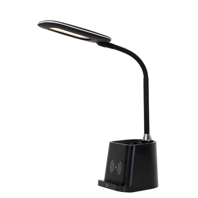 PENNY - Bureaulamp - LED Dimb. - 1x4,7W 3000K - Met draadloze oplader - Zwart - 18674/06/30