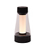 Lucide LORALI - Rechargeable Table lamp Indoor/Outdoor - Battery pack/batteries - Ø 7,7 cm - LED Dim. - IP44 - Black