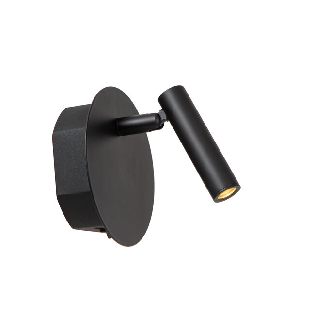 JOLIJN - Oplaadbare Bedlamp / Wandlamp - Accu/Batterij - Ø 10,2 cm - LED - 1x2W 3000K - Magnetisch - Zwart - 77288/03/30