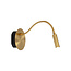 Lucide JOLIJN - Oplaadbare Bedlamp / Wandlamp - Accu/Batterij - Ø 11 cm - LED - 1x2W 3000K - Magnetisch - Mat Goud / Messing