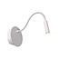 JOLIJN - Oplaadbare Bedlamp / Wandlamp - Accu/Batterij - Ø 11 cm - LED - 1x2W 3000K - Magnetisch - Wit - 77289/03/31