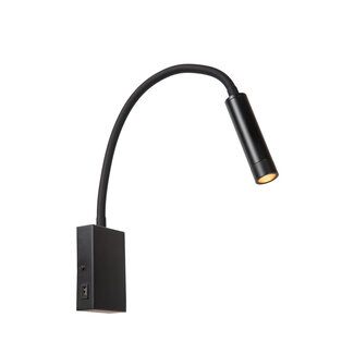 Lucide ALEC - Wandspot / Wandlamp - LED - G9 - 1x3W 2700K - Inclusief omwisselbare kappen - Zwart