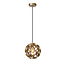 Lucide HANNELORE - Hanglamp - Ø 30 cm - 1xE27 - Mat Goud / Messing