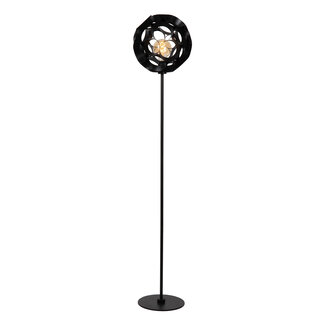 Lucide HANNELORE - Vloerlamp - Ø 30 cm - 1xE27 - Zwart