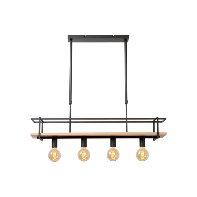 MILONGA - Hanglamp - 4xE27 - Zwart - 21432/04/30