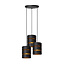 Lucide ROSAS - Hanglamp - Ø 43 cm - 3xE27 - Zwart