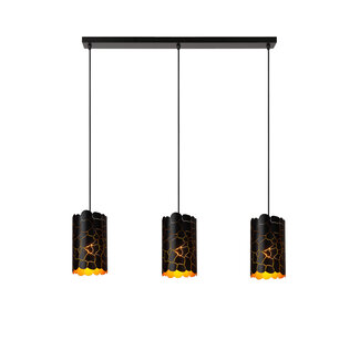 Lucide ALMELO - Hanglamp - 3xE27 - Zwart