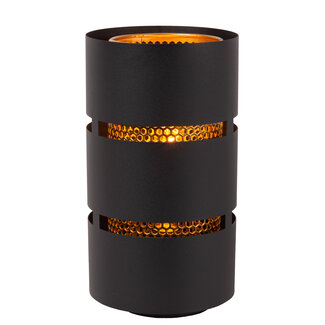 Lucide ROSAS - Lampe de table - Ø 16 cm - 1xE27 - Noir