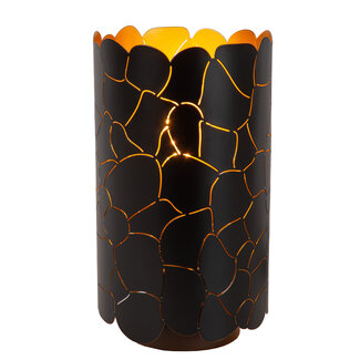 Lucide ALMELO - Lampe de table - Ø 15 cm - 1xE27 - Noir