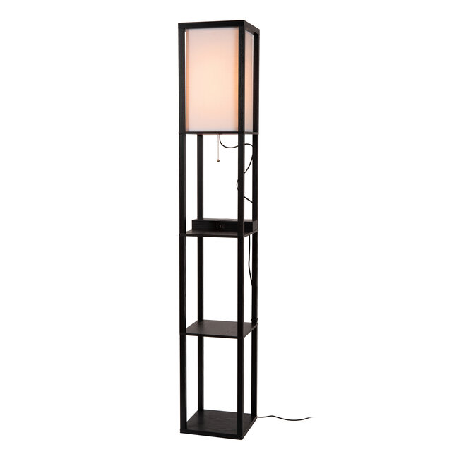 MENNO - Vloerlamp - 1xE27 - Met draadloze oplader - Zwart - 44799/81/30