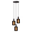 Lucide LAMBRES - Hanglamp - 3xE27 - Zwart