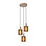 Lucide LAMBRES - Hanglamp - 3xE27 - Taupe