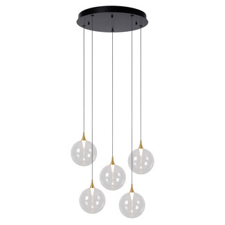 Lucide Premium GISELA - Pendant light - Ø 48 cm - LED Dim. - 5x3,8W 2700K - Transparant