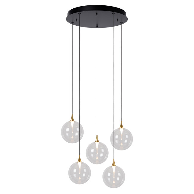 GISELA - Hanglamp - Ø 48 cm - LED Dimb. - 5x3,8W 2700K - Transparant - 13494/18/60