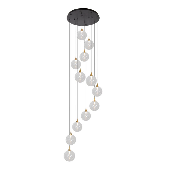 GISELA - Hanglamp - Ø 61 cm - LED Dimb. - 12x3,6W 2700K - Transparant - 13494/44/60