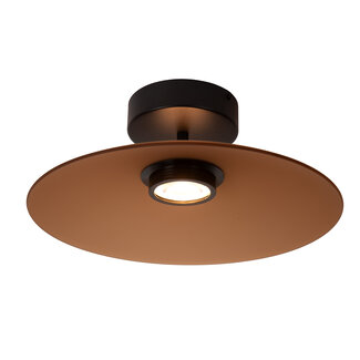 Lucide Premium MENGA - Plafonnière - Ø 40 cm - LED Dimb. - 1x12W 2700K - Amber