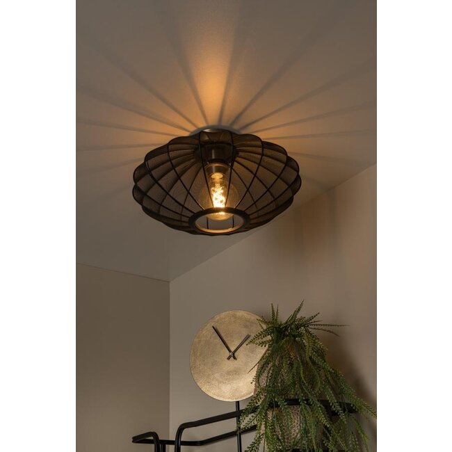 CORINA - Flush ceiling light - Ø 40 cm - 1xE27 - Black - 03147/40/30