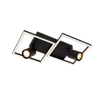 Lucide ARIANNE - Flush ceiling light - LED - 2xGU10 - Black