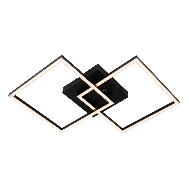 ARIANNE - Flush ceiling light - LED - CCT - 1x23W 2700K/4000K - Black - 53103/22/30