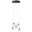 Lucide BERLIANE - Hanglamp - Ø 34 cm - LED Dimb. - 5x4W 2700K - Met vervangbare LED-module - Transparant