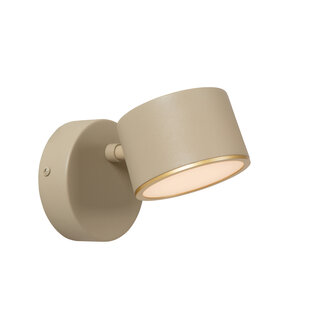 Lucide GIAN - Wandlamp - LED Dimb. - 1x9W 2700K - Taupe