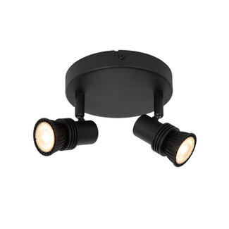 Lucide KIANTI - Ceiling spotlight - Ø 15 cm - 2xGU10 - Black