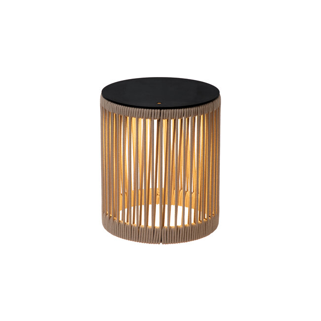 PINGI - Oplaadbare Vloerlamp Binnen/Buiten - Accu/Batterij - Ø 33,5 cm - LED 3 StepDim - 1x3W 3000K - IP44 - Taupe - 06822/37/41