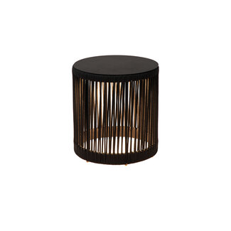 Lucide PINGI - Lampadaire Rechargeable Intérieur/Extérieur - Batterie/Piles - Ø 33,5 cm - LED 3 StepDim - 1x3W 3000K - IP44 - Noir