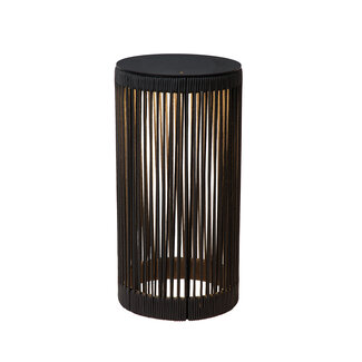 Lucide PINGI - Lampadaire Rechargeable Intérieur/Extérieur - Batterie/Piles - Ø 33,5 cm - LED 3 StepDim - 1x3W 3000K - IP44 - Noir