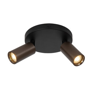 Lucide RITMO - Ceiling spotlight - Ø 15 cm - 2xGU10 (MR11) - Coffee