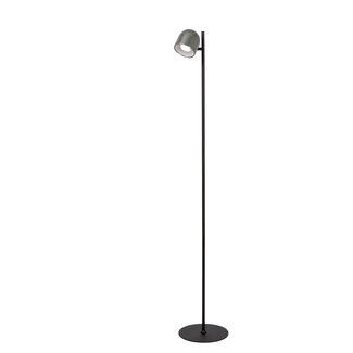 Lucide SKANSKA RECH - Oplaadbare Vloerlamp Binnen/Buiten - Accu/Batterij - Ø 23 cm - LED Dimb. - CCT - 1x3W 3000K/6000K - IP44 - Grijs ijzer