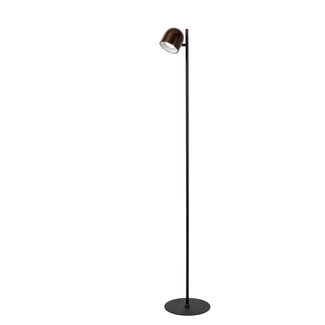 Lucide SKANSKA RECH - Lampadaire Rechargeable Intérieur/Extérieur - Batterie/Piles - Ø 23 cm - LED Dim. - CCT - 1x3W 3000K/6000K - IP44 - Café