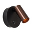 Lucide TONI - Oplaadbare Wandspot / Wandlamp - Accu/Batterij - Ø 8,1 cm - LED Dimb. - CCT - 1x2W 2700K/4000K - Bewegingssensor (uitschakelbaar) - Magnetisch - Koffie