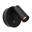 Lucide TONI - Oplaadbare Wandspot / Wandlamp - Accu/Batterij - Ø 8,1 cm - LED Dimb. - CCT - 1x2W 2700K/4000K - Bewegingssensor (uitschakelbaar) - Magnetisch - Zwart
