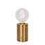 Lucide VIVO - Oplaadbare Tafellamp - Accu/Batterij - Ø 8 cm - LED Dimb. - E27 - 1x1W 2700K - Mat Goud / Messing