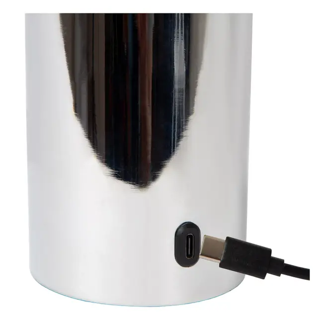 VIVO - Oplaadbare Tafellamp - Accu/Batterij - Ø 8 cm - LED Dimb. - E27 - 1x1W 2700K - Chroom - 52502/01/11