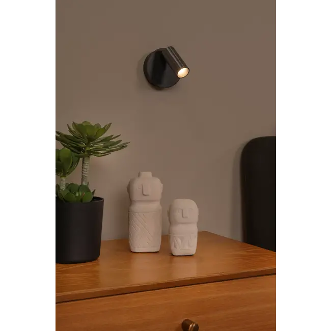 TONI - Spot mural / Applique mural Rechargeable - Batterie/Piles - Ø 8,1 cm - LED Dim. - CCT - 1x2W 2700K/4000K - Magnétique - Fer gris - 29933/02/15