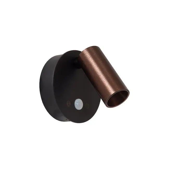 TONI - Spot mural / Applique mural Rechargeable - Batterie/Piles - Ø 8,1 cm - LED Dim. - CCT - 1x2W 2700K/4000K - Détecteur De Mouvement (désactivable) - Magnétique - Café - 29934/02/96