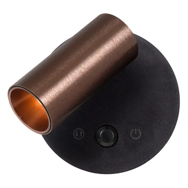 TONI - Oplaadbare Wandspot / Wandlamp - Accu/Batterij - Ø 8,1 cm - LED Dimb. - CCT - 1x2W 2700K/4000K - Bewegingssensor (uitschakelbaar) - Magnetisch - Koffie - 29934/02/96