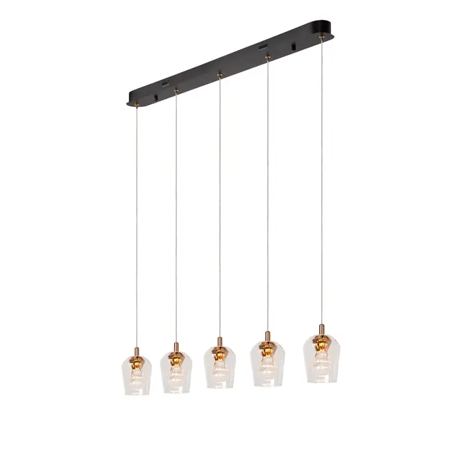 BERLIANE - Pendant light - LED Dim. - 5x4W 2700K - With replaceable LED module - Transparant - 00430/20/60