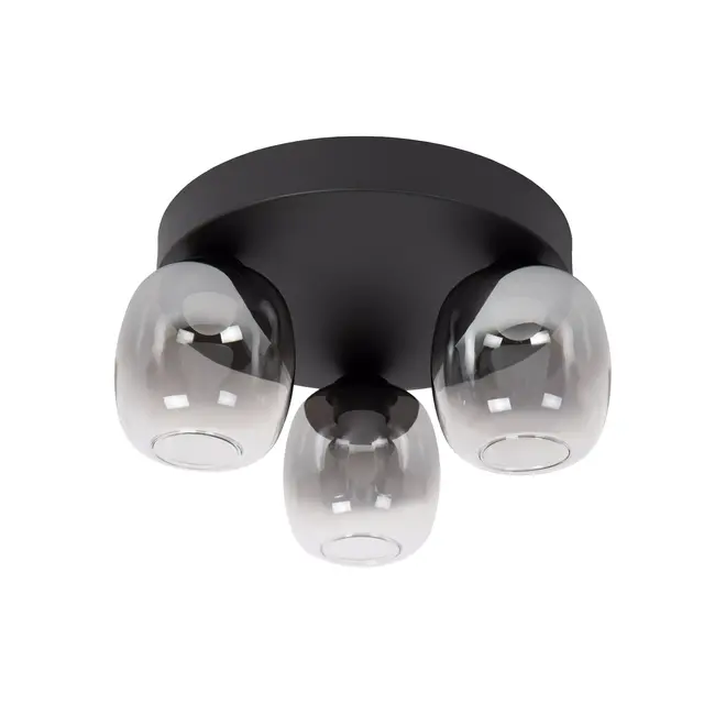 TAMINO - Flush ceiling light - LED Dim. - 3x5,6W 3000K - Black - 74119/15/30