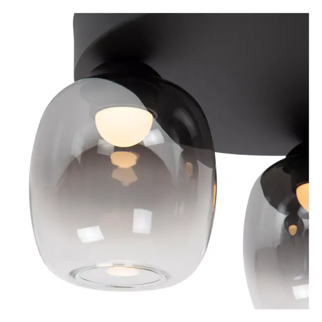 TAMINO - Flush ceiling light - LED Dim. - 3x5,6W 3000K - Black - 74119/15/30