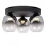 TAMINO - Flush ceiling light - LED Dim. - 3x5,6W 3000K - Black - 74119/15/30