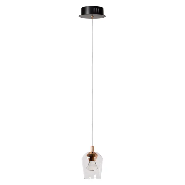 BERLIANE - Hanglamp - Ø 12 cm - LED Dimb. - 1x4W 2700K - Met vervangbare LED-module - Transparant - 00430/04/60