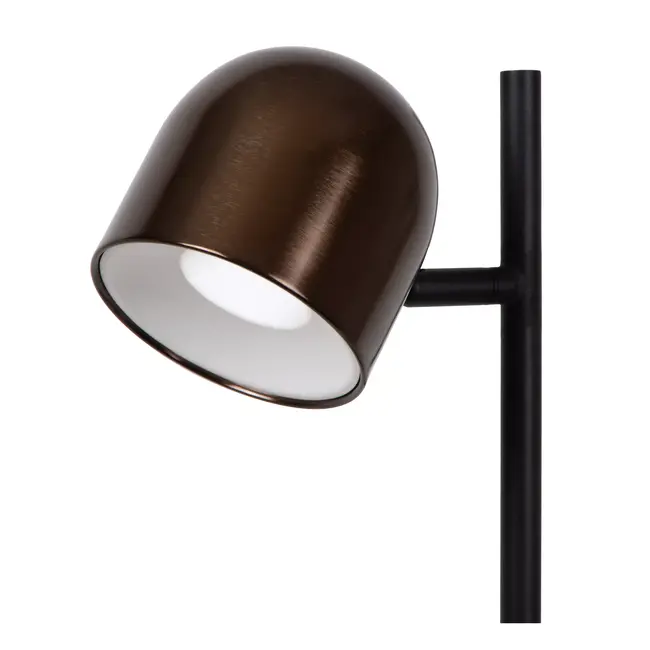 SKANSKA RECH - Oplaadbare Vloerlamp Binnen/Buiten - Accu/Batterij - Ø 23 cm - LED Dimb. - CCT - 1x3W 3000K/6000K - IP44 - Koffie - 03749/03/96