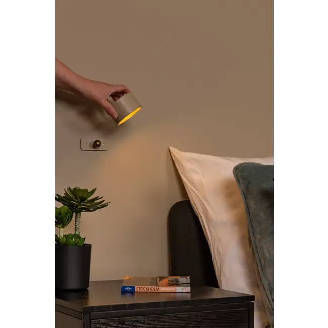 JOLAN - Oplaadbare Bureaulamp - Accu/Batterij - LED Dim to warm - 1x3,5W 2700K/5700K - Taupe - 46619/03/41