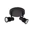 KIANTI - Spot plafond - Ø 15 cm - 2xGU10 - Noir - 53901/12/30