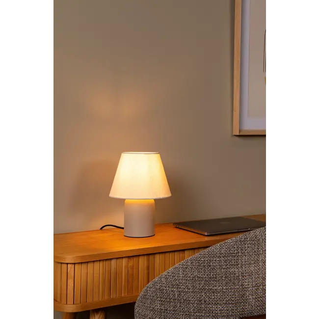 MACIA - Lampe de table - 1xE14 - Crème - 06527/01/38